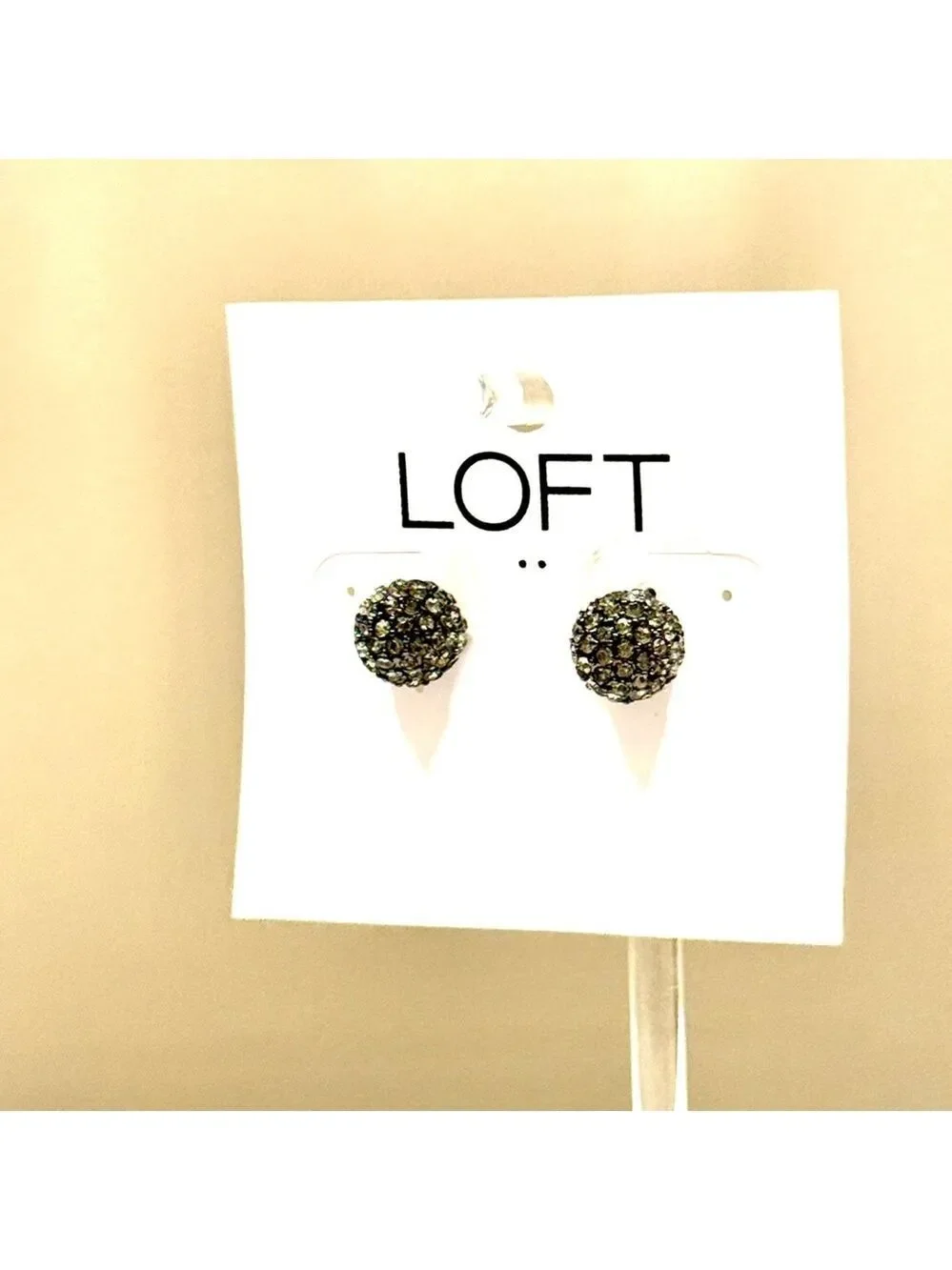 LOFT Sparkling Pave Stud Earrings NWT
